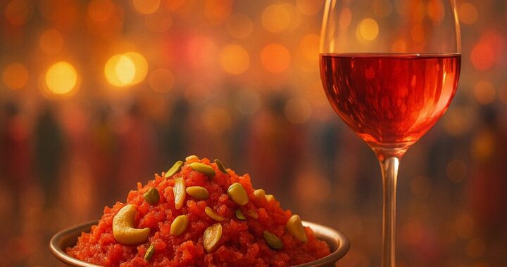 Gajar ka Halwa & Wine