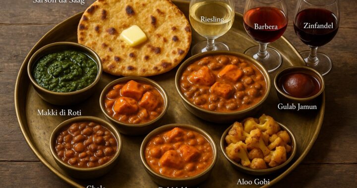 Punjabi Thali & Wine